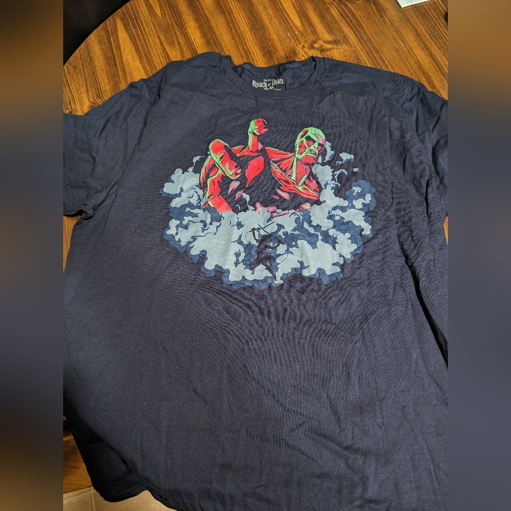 Attack On Titan Shirt Adult XL Blue Anime Season 2 T-shirt